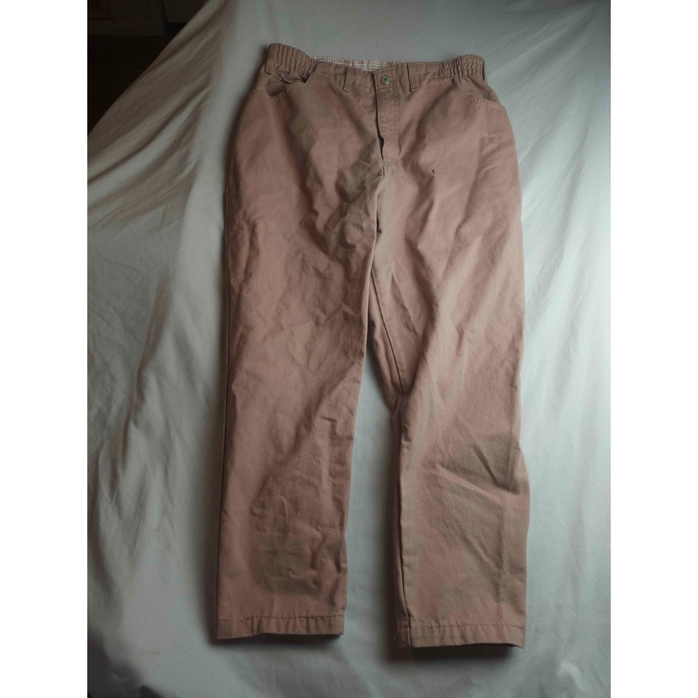 Lee‎ Cropped Pants Womens 18W Pink Denim Made In USA Heritage Classic Vintage